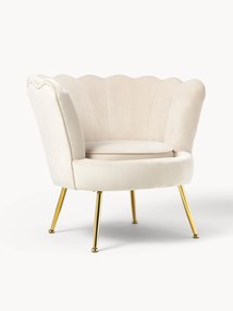 Fluwelen cocktailfauteuil Oyster