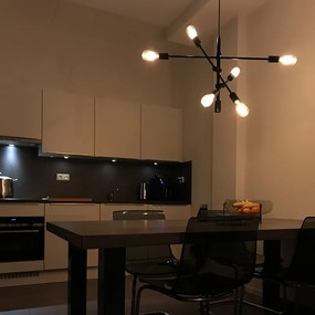 Industriële hanglamp zwart 6-lichts - Sydney