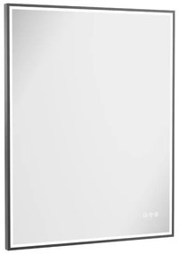 Crosswater MPRO spiegel met verlichting - 90x70cm - LED - verticaal/horizontaal - geborsteld slate (gunmetal) MP7090T