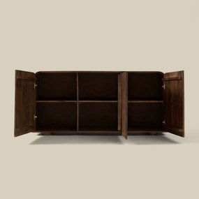 Houten Dressoir Met Ronde Hoeken - 160x40x76cm.