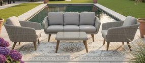 Stoel-bank Loungeset - Mire - Wicker - Antraciet - Baratti