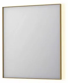 INK SP32 spiegel - 70x4x80cm rechthoek in stalen kader incl indir LED - verwarming - color changing - dimbaar en schakelaar - geborsteld mat goud 8410032