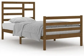 vidaXL Bedframe massief hout honingbruin 100x200 cm
