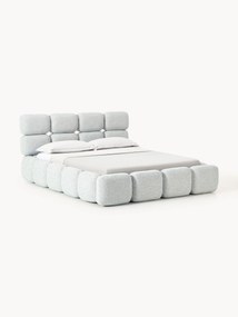 Gestoffeerd bouclé bed Tayla met opbergruimte