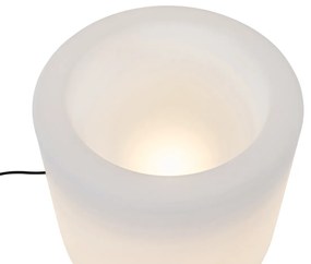 Buiten vloerlamp bloempot wit IP44 - Flowerpot Modern E27 IP44 Buitenverlichting rond