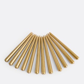 Set van 12 gladde kaarsen H25 cm, Caspar