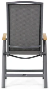 Tuinset Ronde Tuintafel 4 personen 120 cm Aluminium/Textileen /Aluminium/textileen Grijs  Lifestyle Garden Furniture Rosello/Fabriano