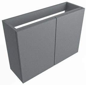 Mondiaz FOWY fonteinonderkast - 70x22x50cm - 2 deuren - push to open - softclose - Plata FOWYTO70Pla2D