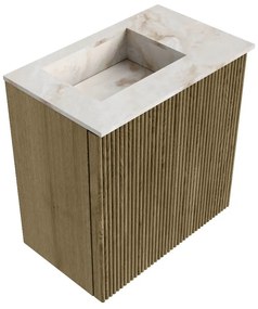 Mondiaz Joya DLux 40cm toiletmeubel dusk met wastafel faye links 1 kraangat frappe