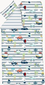 Katoensatijnen kinderdekbedovertrekset Transportation