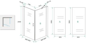 Mueller Super douchecabine 90x90cm mat zwart