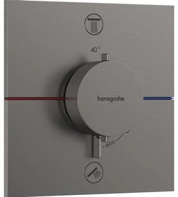 Hansgrohe Showerselect Comfort E thermostaat inbouw voor 2 functies black chrome 15572340