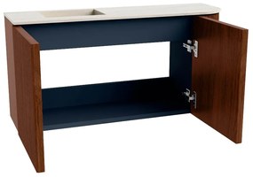 Mondiaz Joya DLux 80cm toiletmeubel ronding rechts ruby met wastafel faye links zonder kraangat meli