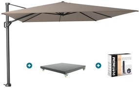 Platinum Challenger Premium T1 4x3 m - Havanna Taupe met Marbella voet + hoes