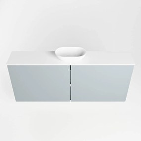 Mondiaz Fowy toiletmeubel 120cm clay met witte waskom midden zonder kraangat