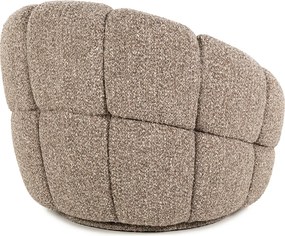 Ronde Fauteuil Draaibaar Boucle Taupe