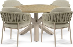 Tuinset 4 personen  Rope Zand/Beige 4 Seasons Outdoor Calma/Rockville