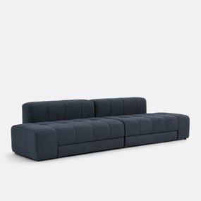 Rechte sofa, 5 zits, 4 in 1, in fijne badstof, FANO