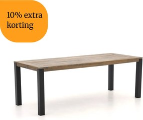 + 10% kassakorting | Tuin eettafel ROUGH | Rechthoekig  | Tuintafel Teakhout | 220x90cm | 6 personen | Kees Smit Tuinmeubelen