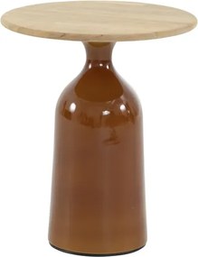4 Seasons Outdoor June bijzettafel caramel met rond blad Ø 45 cm SALE Loungetafel   beige weerbestendig