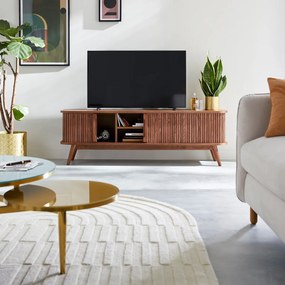 Essen en gefineerd tv-meubel, 2 schuifdeuren, breedte 160 cm, WAPONG