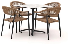 Manifesto Belpasso/Canzo 80cm dining tuinset 5-delig stapelbaar inklapbaar