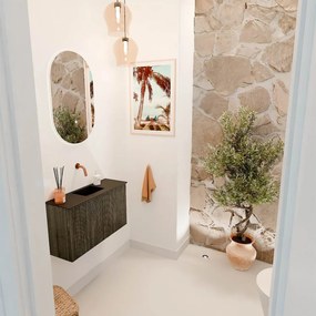 Mondiaz Joya 70cm toiletmeubel shadow met wastafel faye midden zonder kraangat urban