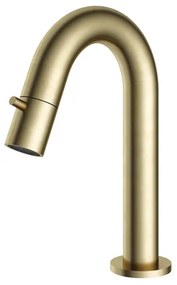 Hotbath Cobber Fonteinkraan opbouw - u-uitloop 11.8cm - geborsteld messing U001BB