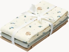 Mousseline doekjes Blueberries van biokatoen, 3-delig