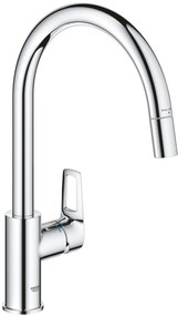 Grohe QuickFix Start Loop keukenmengkraan met uittrekbare handdouche rond chroom