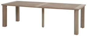 4 Seasons Outdoor Accor eetset mid grey met Louvre teak tafel 240 x 95 cm  Tuinset    houtkleur weerbestendig
