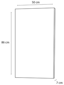 Differnz Force spiegel 86x50cm grijs eiken