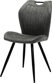 Eetkamerstoel - Cobra - lederlook Soft antraciet