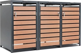 Kliko Ombouwen voor 3 afvalcontainers van 120 l of 240 l Bremen CoverTech