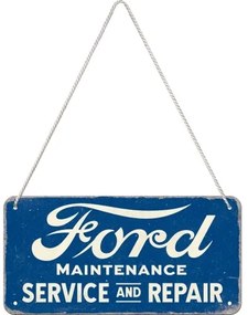 Metalen wandbord Ford - Service & Repair, (20 x 10 cm)