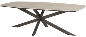 Prado dining tuintafel 240x105xH75 cm terre met keramisch deens ovaal blad Taste 4SO