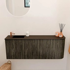 Mondiaz Joya 110cm toiletmeubel ronding rechts shadow met wastafel faye links 1 kraangat urban