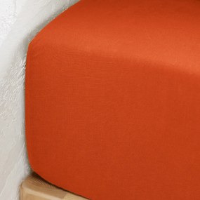 Hoeslaken in gewassen linnen, omslag 35 cm, Linot