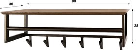 Stalen Kapstok Met Eikenhoutlook Plank