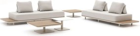 Hoek loungeset Bellagio | 4 personen | Loungeset Beige | Hoekbank Aluminium | 438.5x438.5cm | Kees Smit Tuinmeubelen