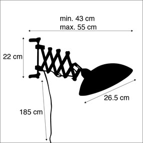 Industriële wandlamp brons met zwart - Tyne Industriele / Industrie / Industrial, Landelijk E27 Binnenverlichting Lamp