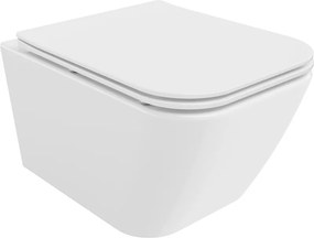 Mexen Madox Rimless wc pot met een softclose slim zitting, duroplast, glanzend wit - 30154000