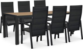 Tuinset 6 personen 205 cm Aluminium Grijs Lifestyle Garden Furniture Essence/Creta