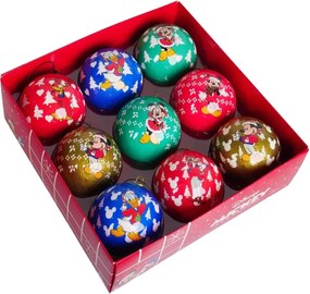 Christmas Inspirations kerstballen Disney© Mickey Mouse&amp;vrienden - set van 9 stuks - Diameter 7,5 cm