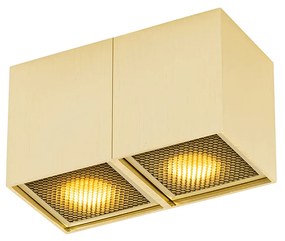 Design Spot / Opbouwspot / Plafondspot goud 2-lichts - Qubo Honey Design GU10 Binnenverlichting Lamp