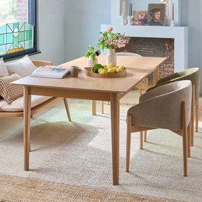 Uitschuifbare tafel 8-14 couverts in eiken fineer Tioga