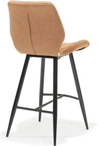 Barkruk Brenn - lederlook Soft cognac