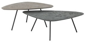 DTP Home Scala Plectro Salontafel Set Driehoekig Mortex Zwart Bruin