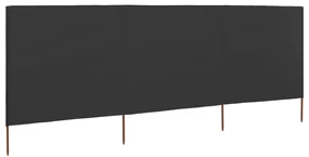 vidaXL Windscherm 3-panelen 400x120 cm stof antraciet
