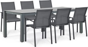 Tuinset 6 personen 220 cm Aluminium Grijs Lifestyle Garden Furniture Timo/Yoko